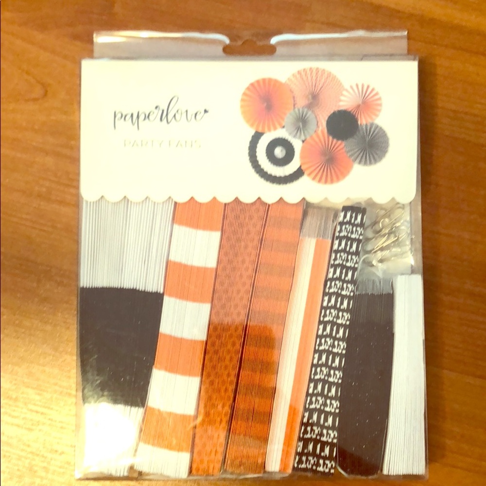 Orange, Black and White Party Decor NIB
